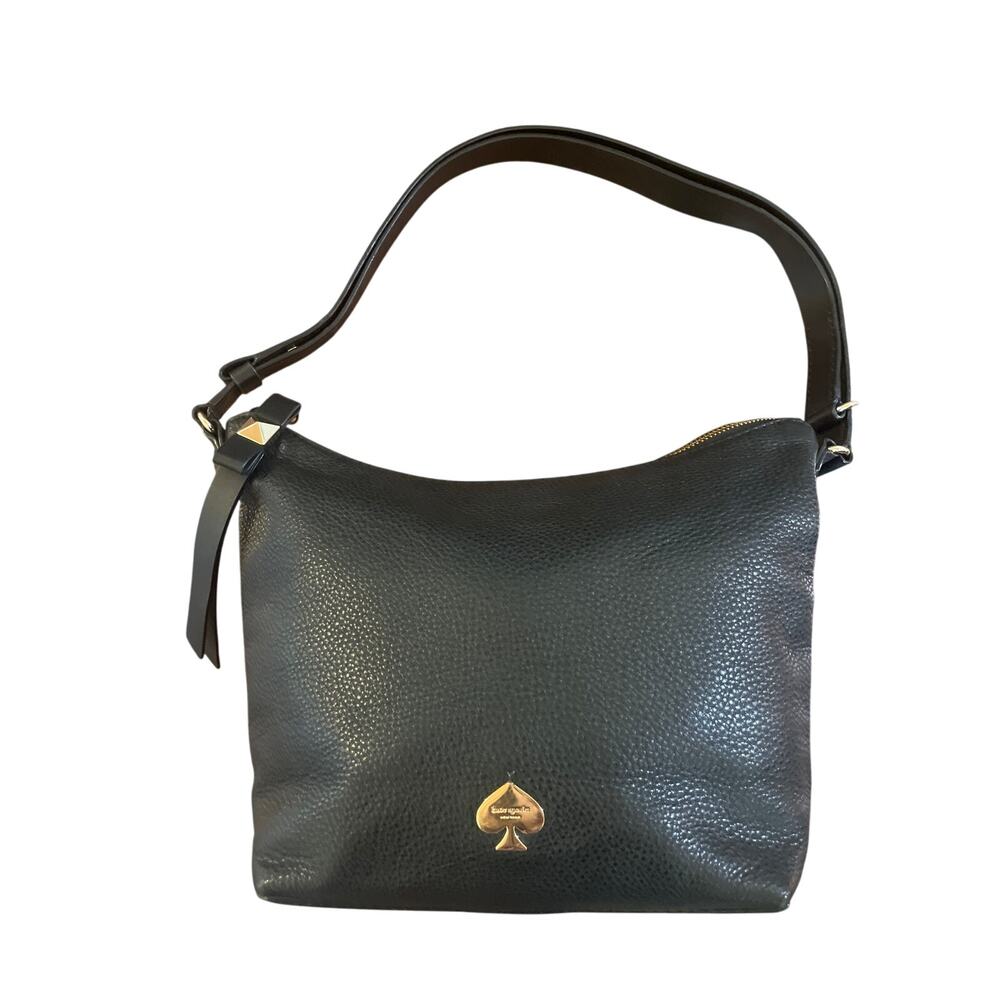 KATE SPADE Leroy Street Vivienne Bag Purse Pebbled Leather Black MINIMALIST